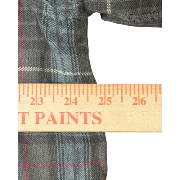 LL Bean Mens Large Tall Flannel Shirt Plaid Button Up Long Sleeve Cotton Blend - Picture 6 of 6